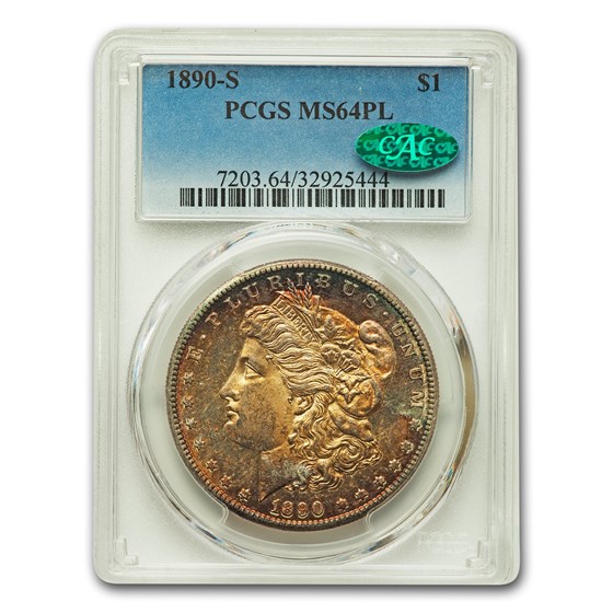 1890-S Morgan Dollar MS-64 PCGS CAC (PL) 1890-S Morgan Dollar MS-64 PCGS CAC (PL)