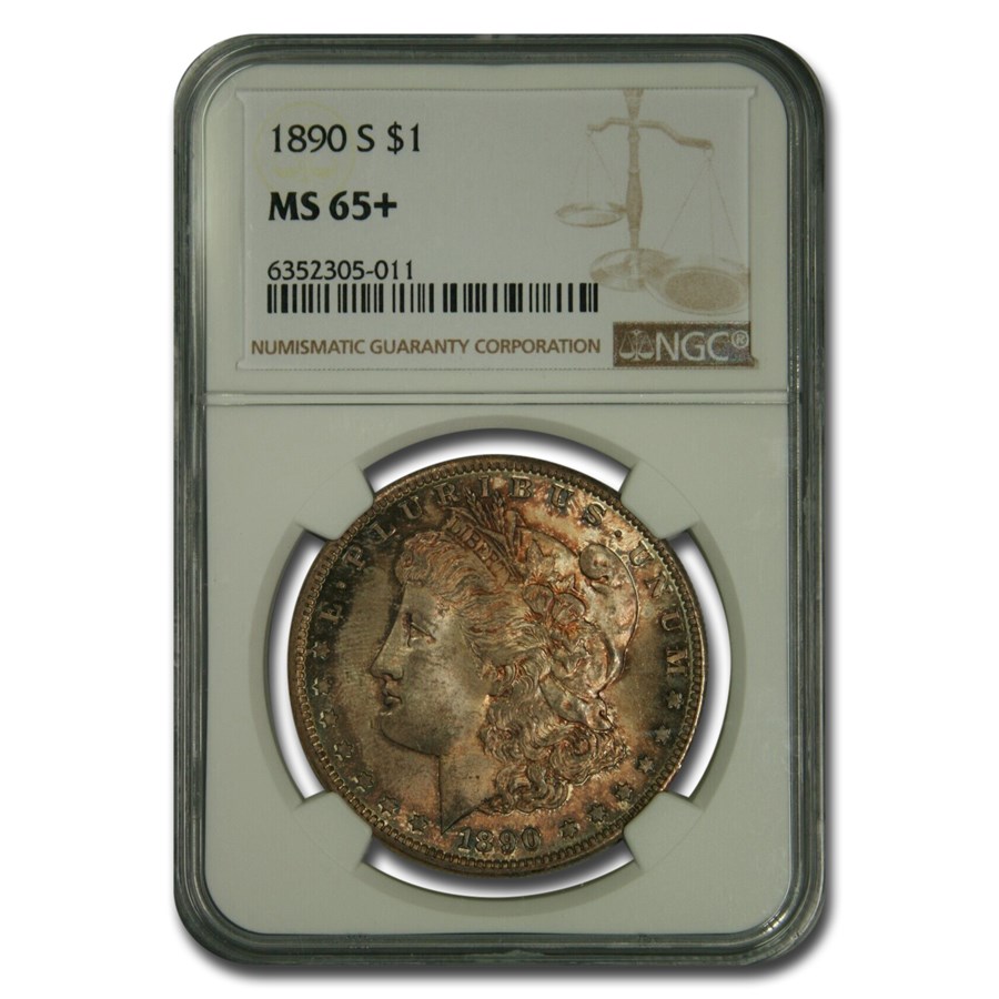 Buy 1890S Dollar MS65+ NGC (Toned) APMEX