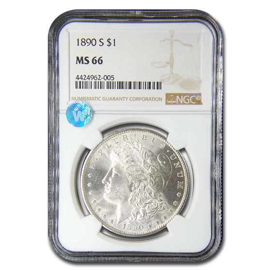 1890-S Morgan Dollar MS-66 NGC 1890-S Morgan Dollar MS-66 NGC