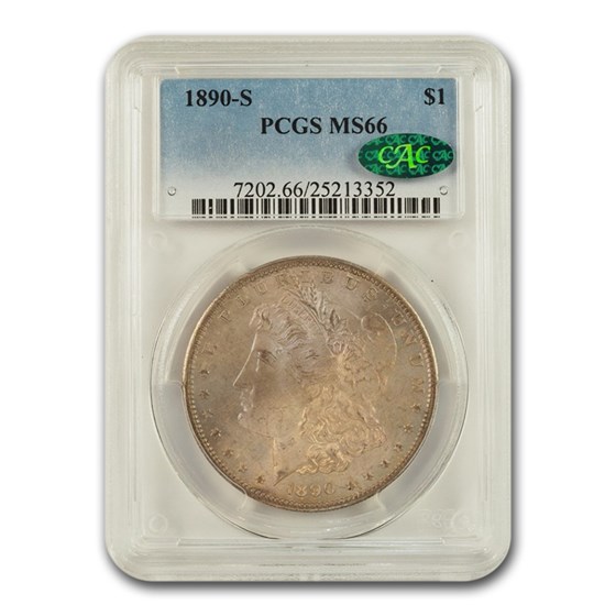 1890-S Morgan Dollar MS-66 PCGS CAC 1890-S Morgan Dollar MS-66 PCGS CAC