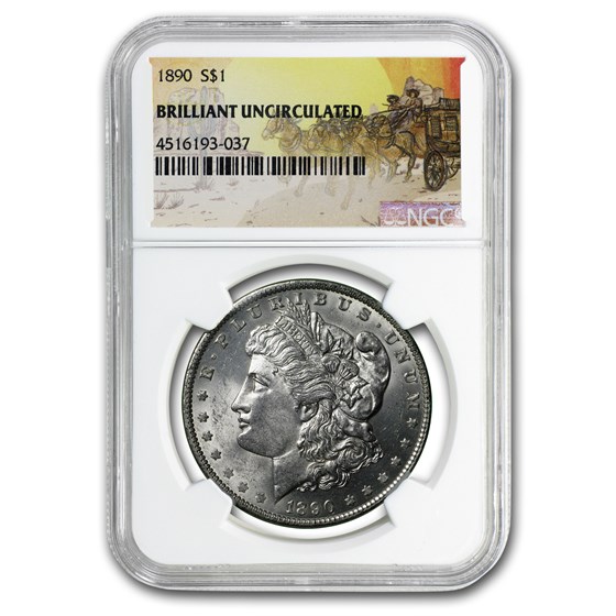 1890 Stage Coach Morgan Dollar BU NGC 1890 Stage Coach Morgan Dollar BU NGC