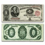 1891 $1.00 Treasury Note Stanton AU (Fr#351)