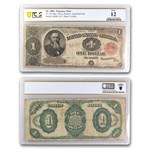 1891 $1.00 Treasury Note Stanton Choice F-12 PCGS (Fr#352)