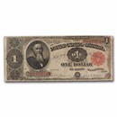 1891 $1.00 Treasury Note Stanton Fine (Fr#352)
