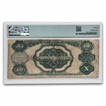 1891 $10 Silver Certificate Hendricks Tombstone F-12 PMG (Fr#298)
