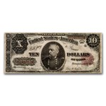 1891 $10 Treasury Note Sheridan VF-25 PMG (Fr#371)