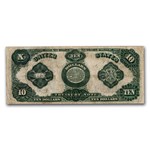 1891 $10 Treasury Note Sheridan VF-25 PMG (Fr#371)