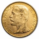 (1891-1904) Monaco Gold 100 Francs Albert I AU