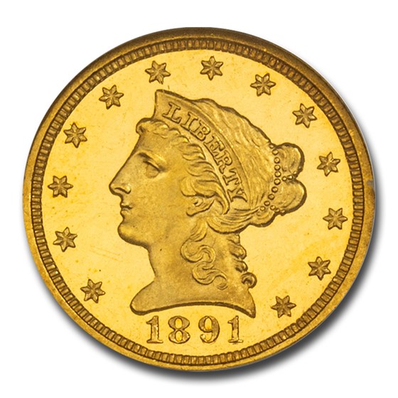 1891 $2.50 Liberty Gold Quarter Eagle PF-65 UCAM NGC 1891 $2.50 Liberty Gold Quarter Eagle PF-65 UCAM NGC
