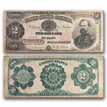 1891 $2 Treasury Note General James McPherson Fine+ (Fr#356)
