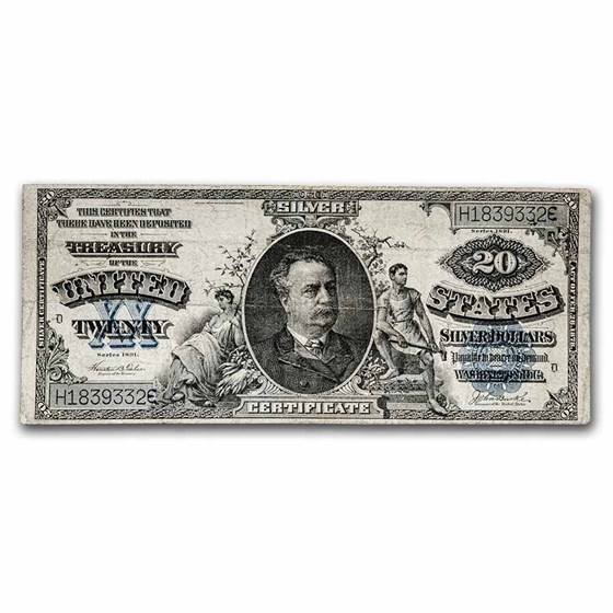 1891 $20 Silver Certificate Daniel Manning VF (Fr#322) 1891 $20 Silver Certificate Daniel Manning VF (Fr#322)