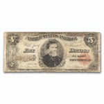 1891 $5.00 Treasury Note General George Thomas G/VG (Fr#364)