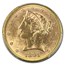 1891 $5 Liberty Gold Half Eagle MS-64 PCGS CAC