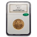 1891-CC $10 Liberty Gold Eagle MS-61 NGC CAC