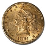 1891-CC $10 Liberty Gold Eagle MS-61 PCGS