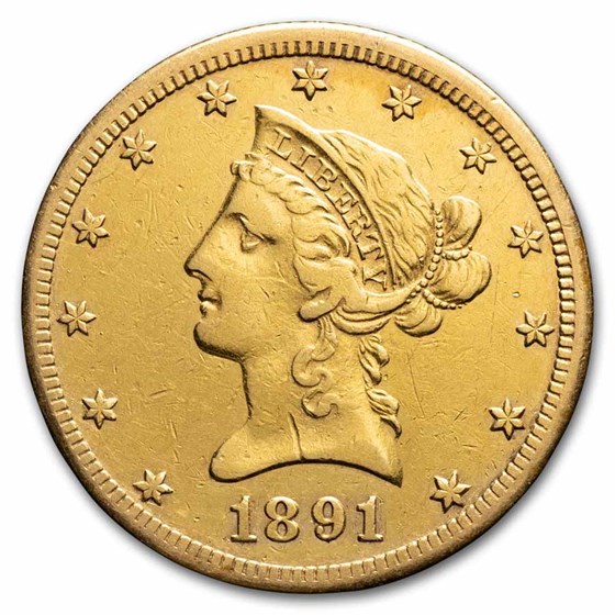 1891-CC $10 Liberty Gold Eagle XF Details (Cleaned) 1891-CC $10 Liberty Gold Eagle XF Details (Cleaned)