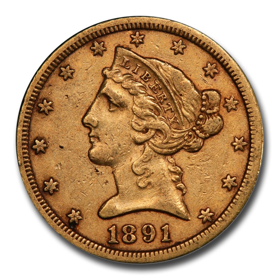 1891-CC $5 Liberty Gold Half Eagle XF-45 PCGS CAC