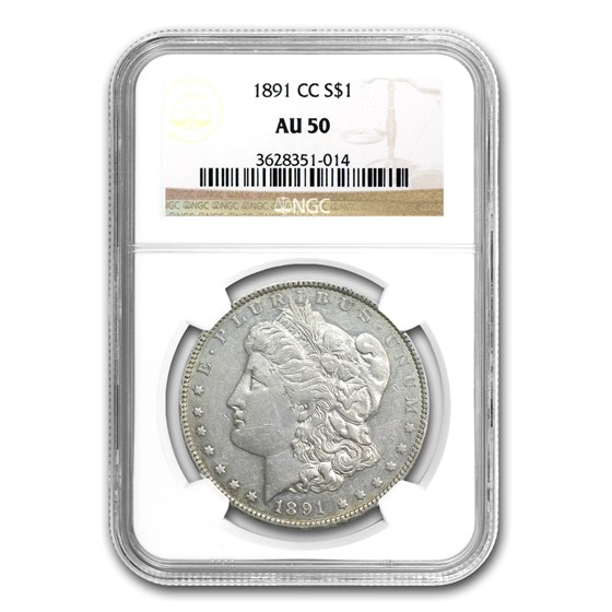 1891-CC Morgan Dollar AU-50 NGC 1891-CC Morgan Dollar AU-50 NGC
