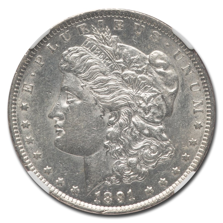 1891-CC Morgan Dollar AU-55 NGC (VAM-3 Spitting Eagle Top-100)