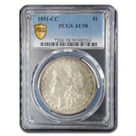 1891-CC Morgan Dollar AU-58 PCGS