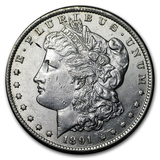1891-CC Morgan Dollar AU-58 1891-CC Morgan Dollar AU-58
