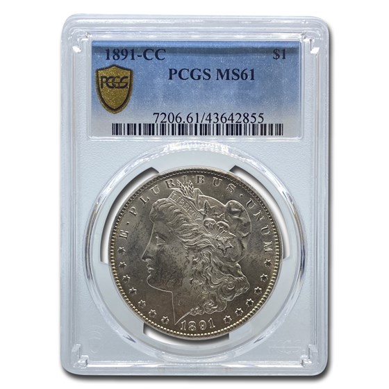 1891-CC Morgan Dollar MS-61 PCGS