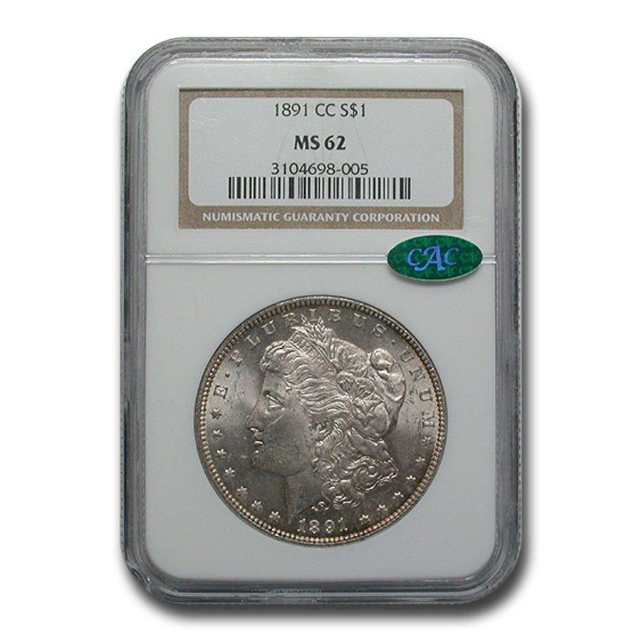1891-CC Morgan Dollar MS-62 NGC CAC