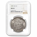 1891-CC Morgan Dollar MS-63 NGC