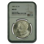 1891-CC Morgan Dollar MS-63 NGC