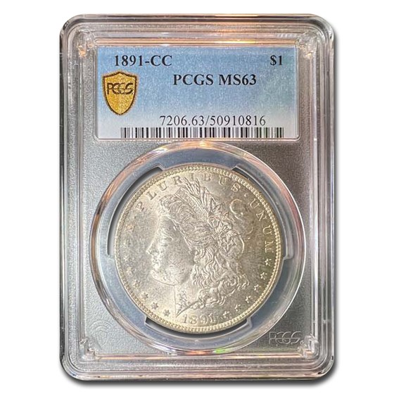 1891-CC Morgan Dollar MS-63 PCGS 1891-CC Morgan Dollar MS-63 PCGS