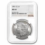 1891-CC Morgan Dollar MS-64 NGC