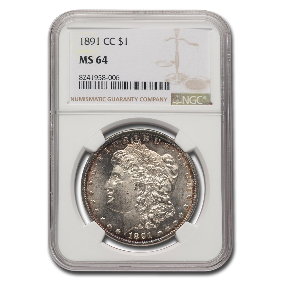 1891-CC Morgan Dollar MS-64 NGC