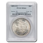1891-CC Morgan Dollar MS-64 PCGS