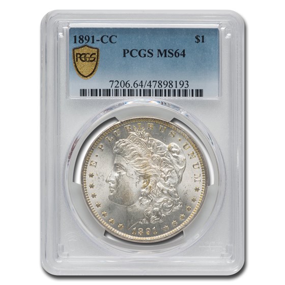 1891-CC Morgan Dollar MS-64 PCGS