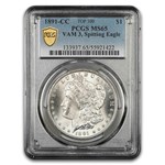 1891-CC Morgan Dollar MS-65 PCGS (VAM 3, Spitting Eagle)