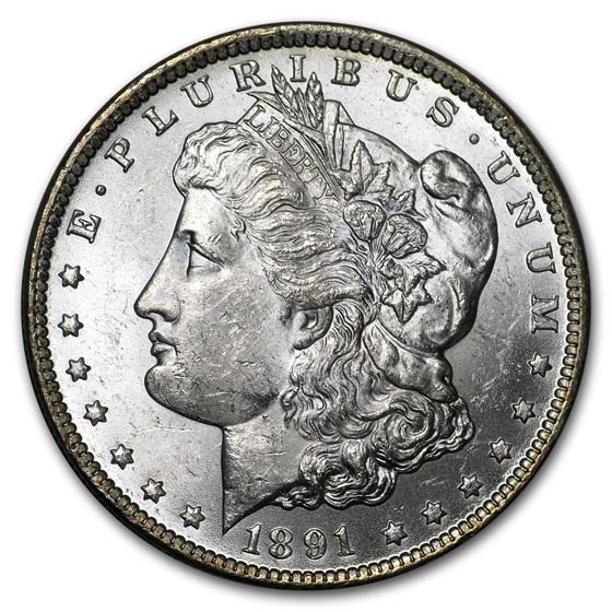 1891-CC Morgan Dollar Spitting Eagle BU 1891-CC Morgan Dollar Spitting Eagle BU