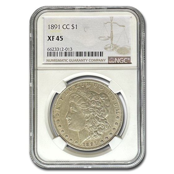 1891-CC Morgan Dollar XF-45 NGC 1891-CC Morgan Dollar XF-45 NGC
