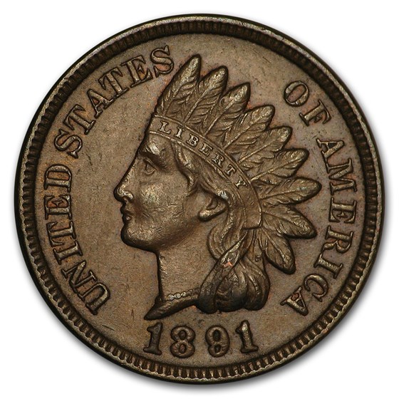 1891 Indian Head Cent AU 1891 Indian Head Cent AU