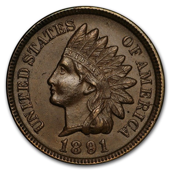 1891 Indian Head Cent BU 1891 Indian Head Cent BU