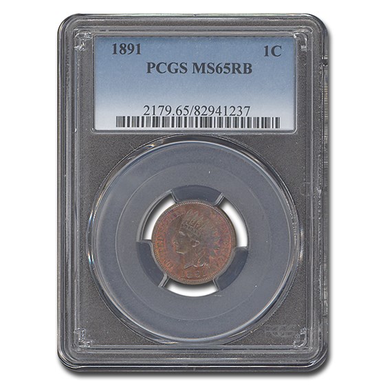 1891 Indian Head Cent MS-65 PCGS (Red/Brown) 1891 Indian Head Cent MS-65 PCGS (Red/Brown)