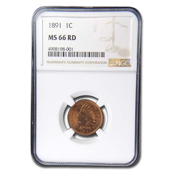 1891 Indian Head Cent MS-66 NGC (Red) 1891 Indian Head Cent MS-66 NGC (Red)