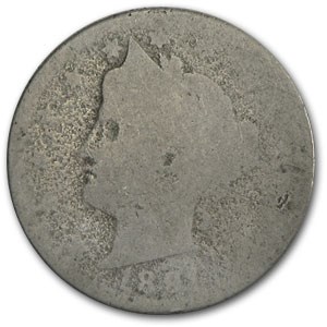 1891 Liberty Head V Nickel AG