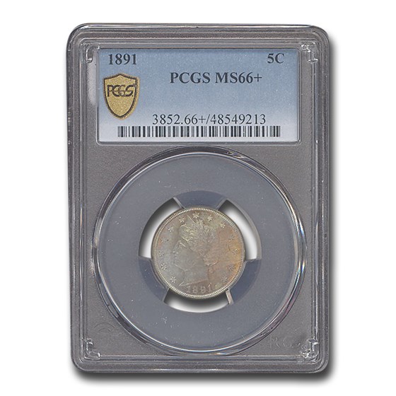 1891 Liberty Head V Nickel MS-66+ PCGS 1891 Liberty Head V Nickel MS-66+ PCGS