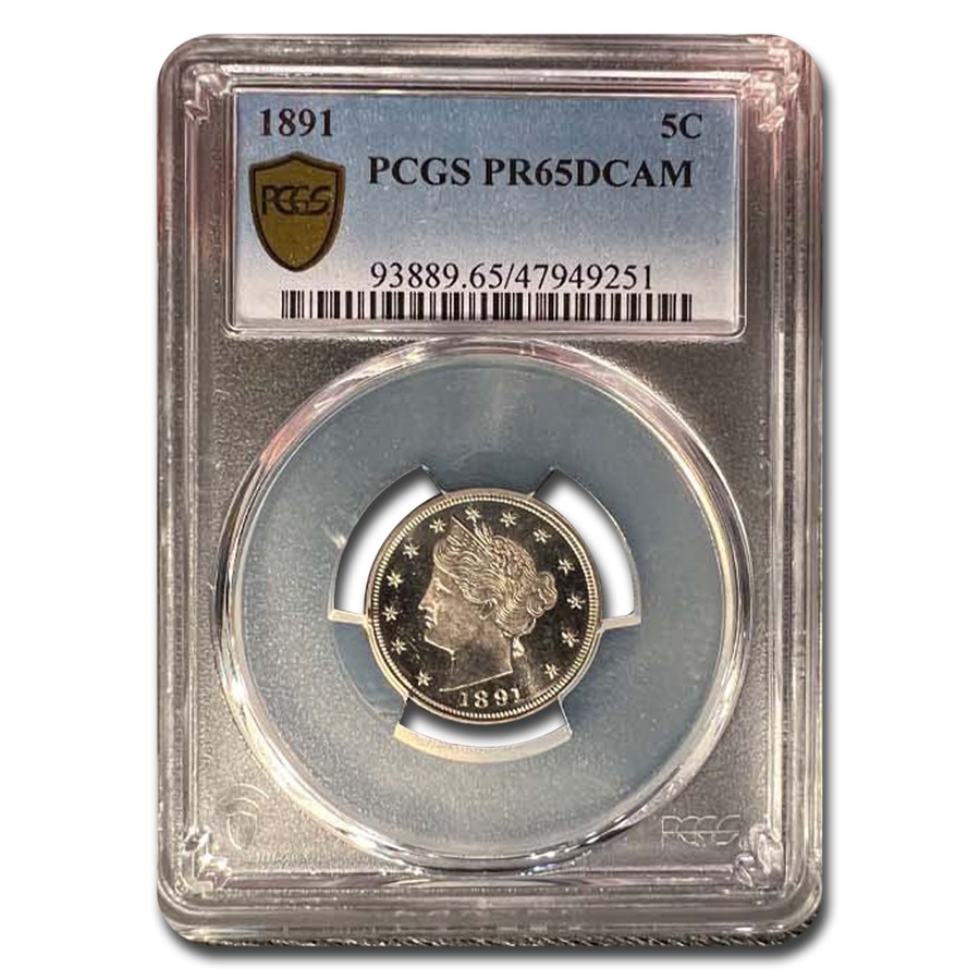 Buy 1891 Liberty Head V Nickel PR-65 DCAM PCGS | APMEX