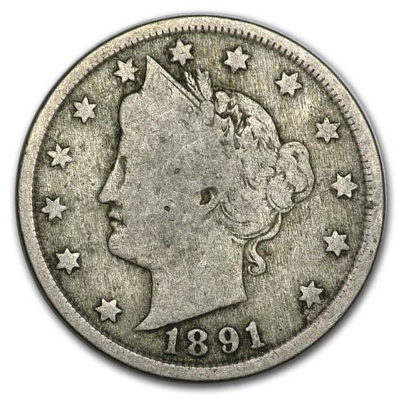 1891 Liberty Head V Nickel VG 1891 Liberty Head V Nickel VG