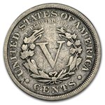 1891 Liberty Head V Nickel VG