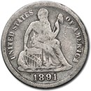 1891 Liberty Seated Dime Fine