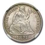 1891 Liberty Seated Dime MS-63 NGC