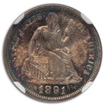 1891 Liberty Seated Dime MS-67 NGC