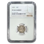 1891 Liberty Seated Dime PF-65 Cameo NGC